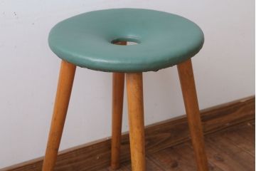 レトロ家具　昭和レトロ　ドーナツスツール(リングスツール・丸スツール)(1)
