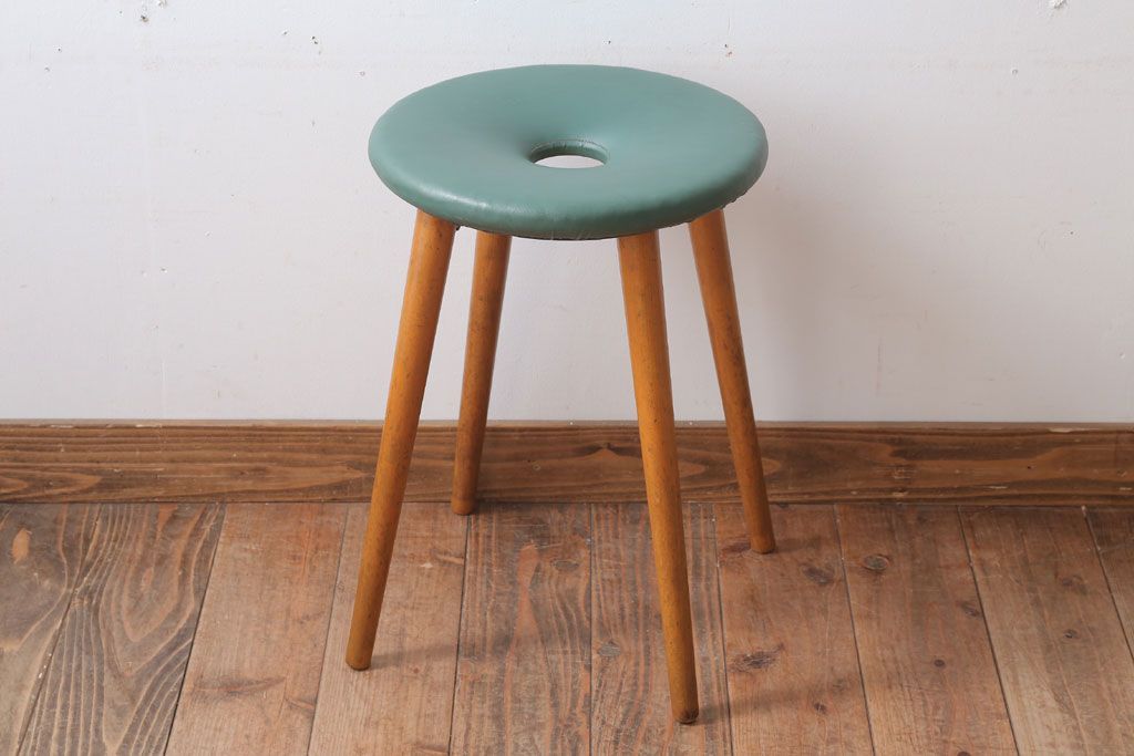 レトロ家具　昭和レトロ　ドーナツスツール(リングスツール・丸スツール)(1)