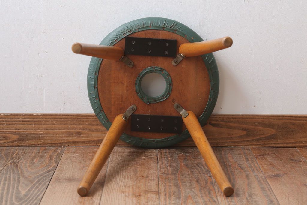 レトロ家具　昭和レトロ　ドーナツスツール(リングスツール・丸スツール)(1)