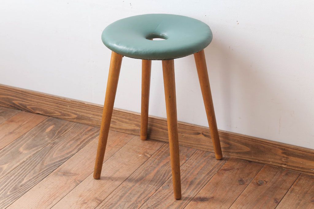 レトロ家具　昭和レトロ　ドーナツスツール(リングスツール・丸スツール)(2)