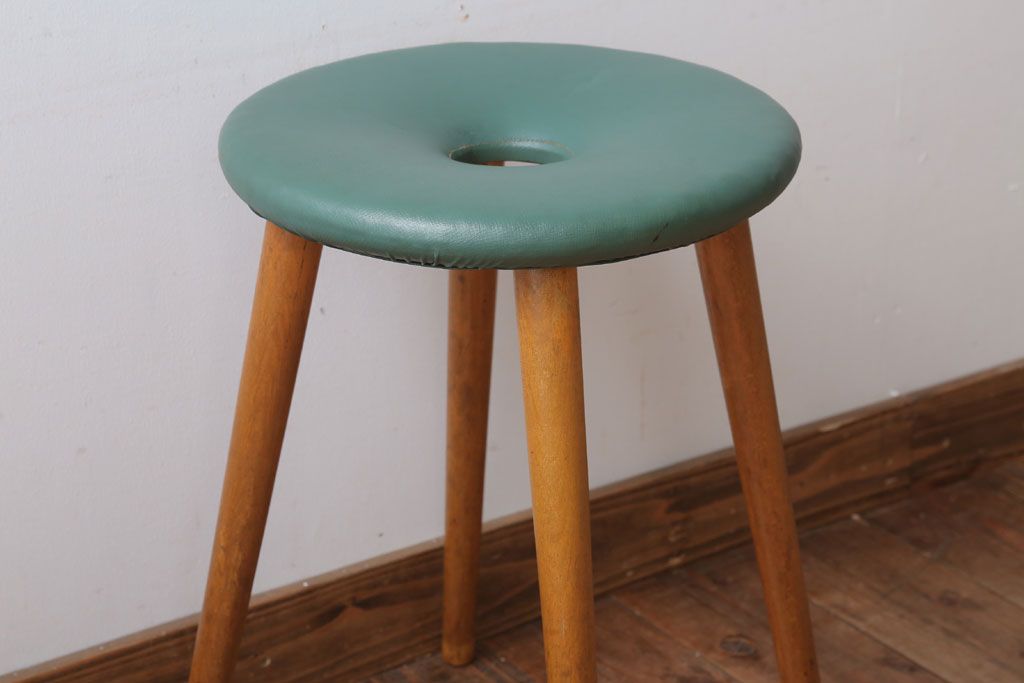 レトロ家具　昭和レトロ　ドーナツスツール(リングスツール・丸スツール)(2)