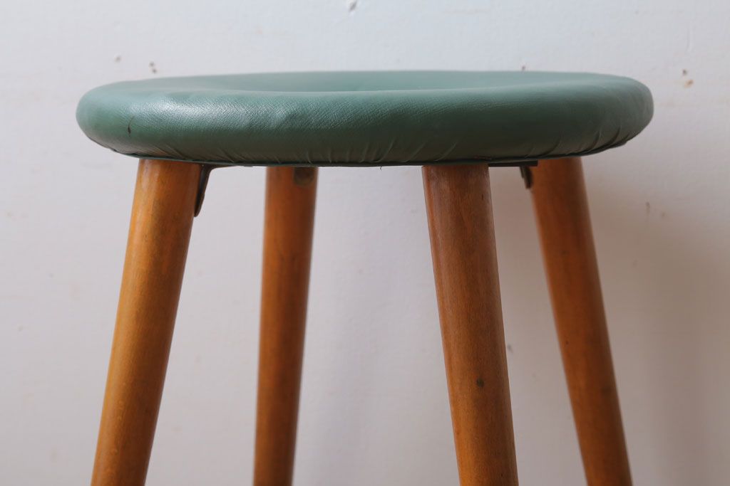 レトロ家具　昭和レトロ　ドーナツスツール(リングスツール・丸スツール)(2)