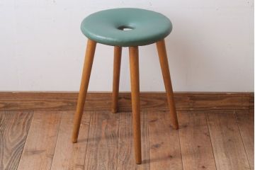 レトロ家具　昭和レトロ　ドーナツスツール(リングスツール・丸スツール)(2)