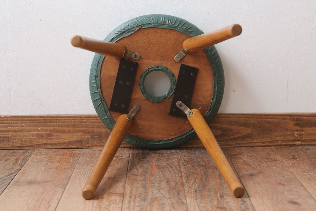 レトロ家具　昭和レトロ　ドーナツスツール(リングスツール・丸スツール)(2)