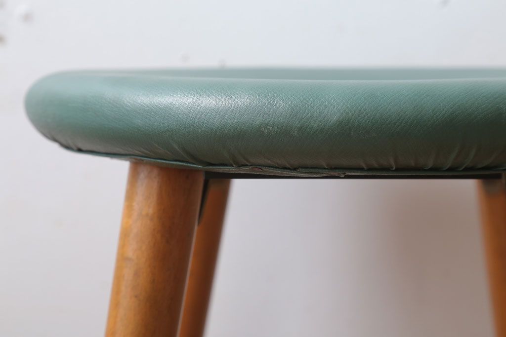 レトロ家具　昭和レトロ　ドーナツスツール2脚セット(リングスツール・丸スツール)