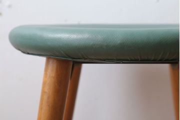 レトロ家具　昭和レトロ　ドーナツスツール2脚セット(リングスツール・丸スツール)