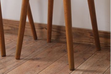 レトロ家具　昭和レトロ　ドーナツスツール2脚セット(リングスツール・丸スツール)
