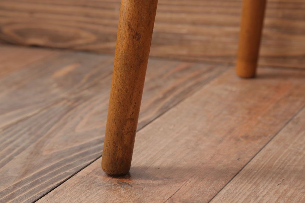 レトロ家具　昭和レトロ　ドーナツスツール2脚セット(リングスツール・丸スツール)