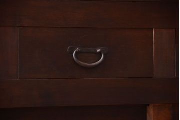 アンティーク家具　古民具・骨董　古い檜材の小ぶりで上品な二段重ね水屋箪笥