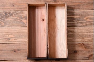 アンティーク家具　古民具・骨董　明治期　横桟引き戸付き!古い五尺水屋箪笥