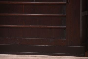 アンティーク家具　古民具・骨董　明治期　横桟引き戸付き!古い五尺水屋箪笥