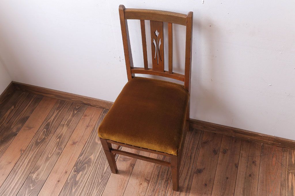 アンティーク家具　アンティーク　古いブナ材のチェア(椅子)
