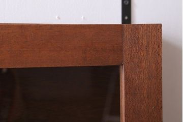 アンティーク家具　アンティーク　古い木のシンプルな壁掛け戸棚(2)