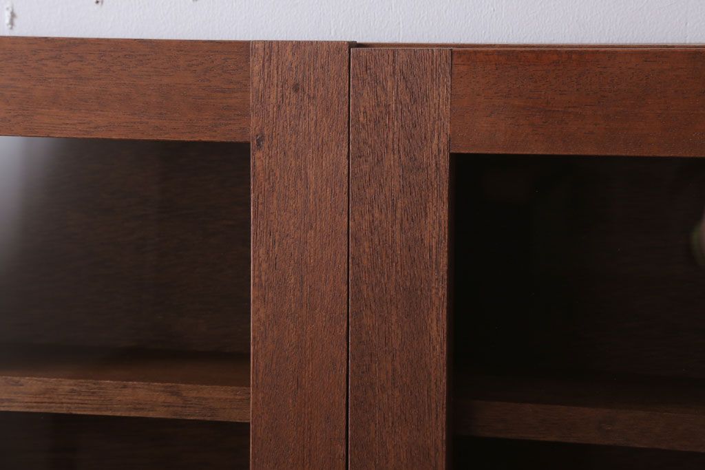 アンティーク家具　アンティーク　古い木のシンプルな壁掛け戸棚(2)