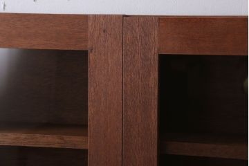 アンティーク家具　アンティーク　古い木のシンプルな壁掛け戸棚(2)