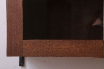 アンティーク家具　アンティーク　古い木のシンプルな壁掛け戸棚(2)