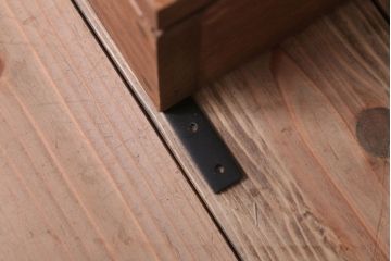 アンティーク家具　アンティーク　古い木のシンプルな壁掛け戸棚(2)