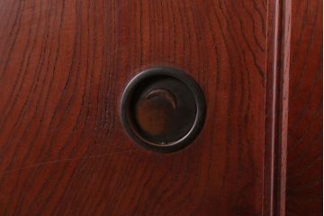 アンティーク家具　古民具・骨董　鉄脚付き!前面欅材の時代箪笥ローボード