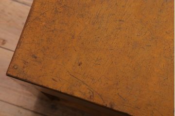 レトロ家具　昭和レトロ　古い木製のシンプルなアンティーク文机(2)