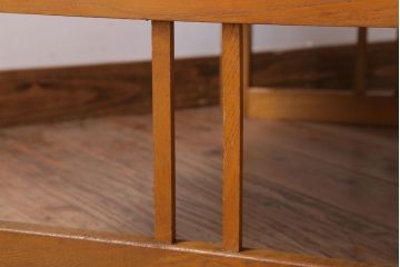 レトロ家具　昭和レトロ　古い木製のシンプルなアンティーク文机(2)