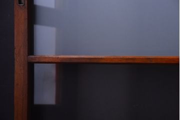 昭和レトロ　すりガラスとクリアガラスの引き戸2枚セット