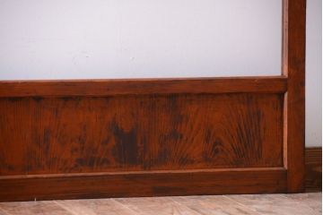 昭和レトロ　すりガラスとクリアガラスの引き戸2枚セット