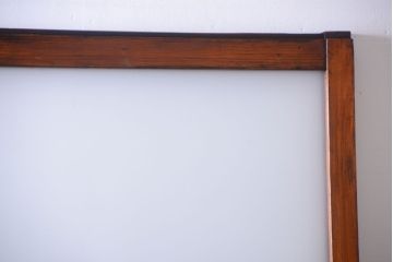 昭和レトロ　すりガラスとクリアガラスの引き戸2枚セット