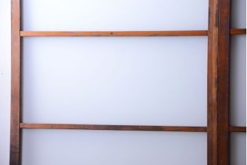 昭和レトロ　すりガラスとクリアガラスの引き戸2枚セット