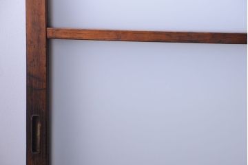 昭和レトロ　すりガラスとクリアガラスの引き戸2枚セット