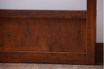 昭和レトロ　すりガラスとクリアガラスの引き戸2枚セット