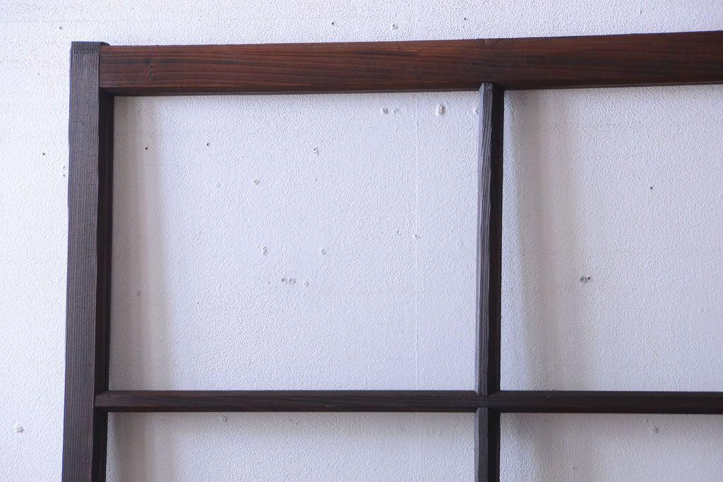 和製アンティーク　レトロなガラス戸2枚セット