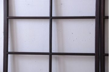 和製アンティーク　レトロなガラス戸2枚セット