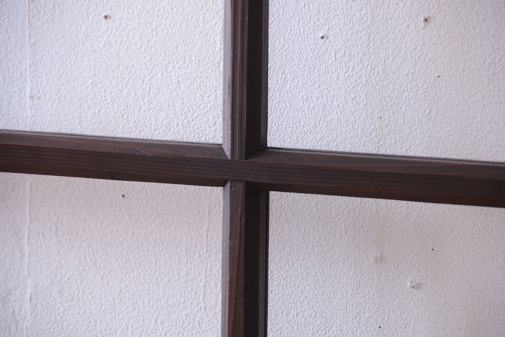 和製アンティーク　レトロなガラス戸2枚セット