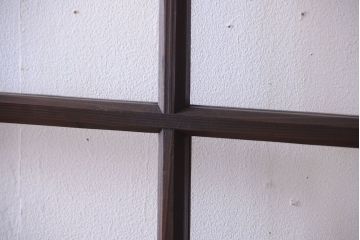 和製アンティーク　レトロなガラス戸2枚セット