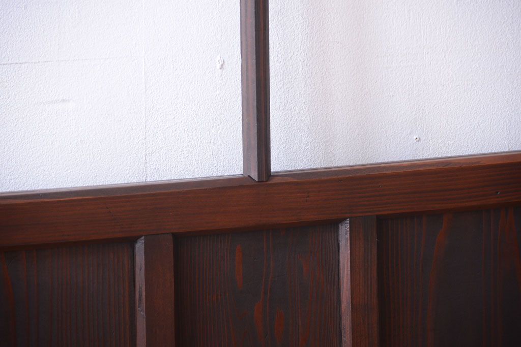 和製アンティーク　レトロなガラス戸2枚セット