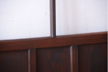 和製アンティーク　レトロなガラス戸2枚セット