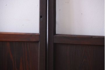 和製アンティーク　レトロなガラス戸2枚セット
