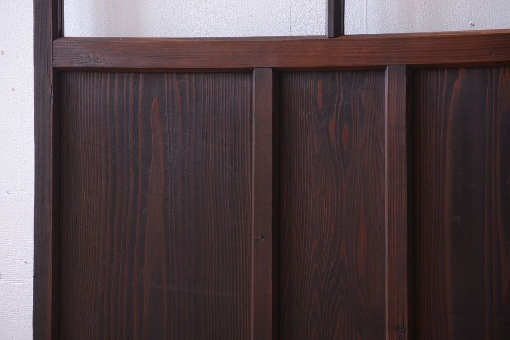 和製アンティーク　レトロなガラス戸2枚セット