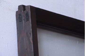 和製アンティーク　レトロなガラス戸2枚セット