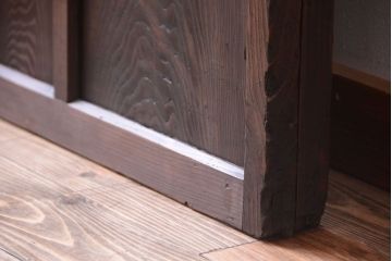 和製アンティーク　レトロなガラス戸2枚セット