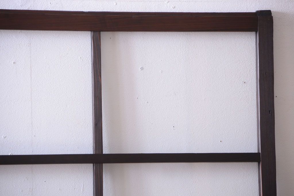 和製アンティーク　レトロなガラス戸2枚セット