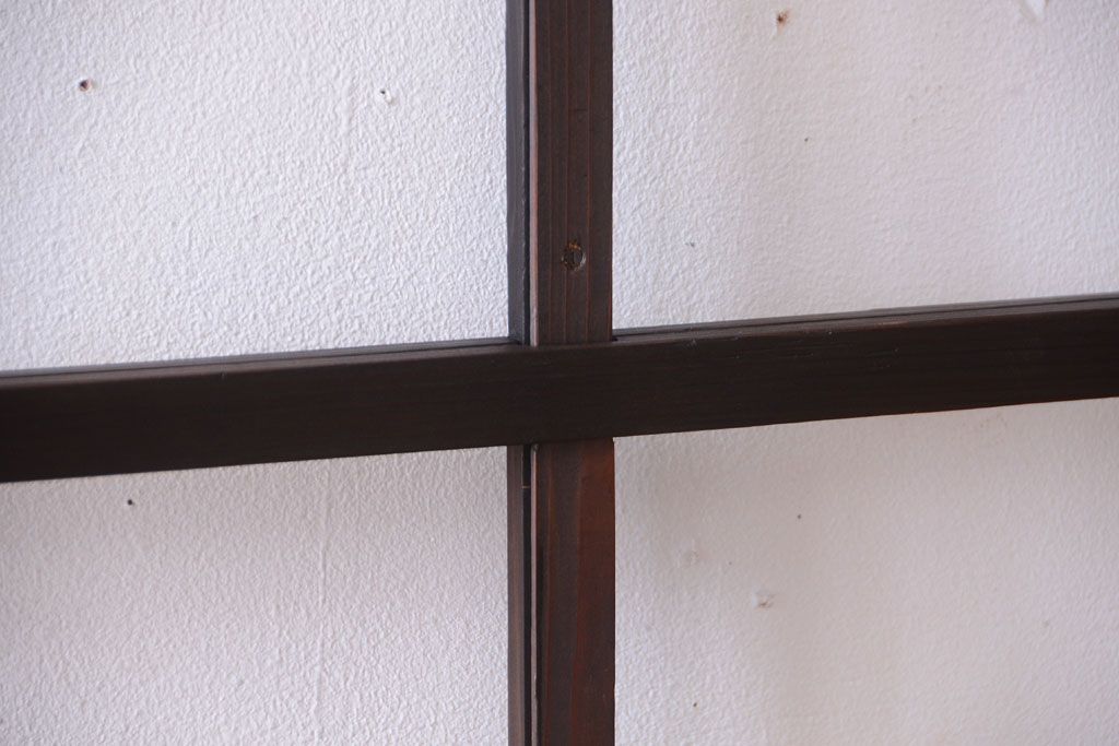 和製アンティーク　レトロなガラス戸2枚セット