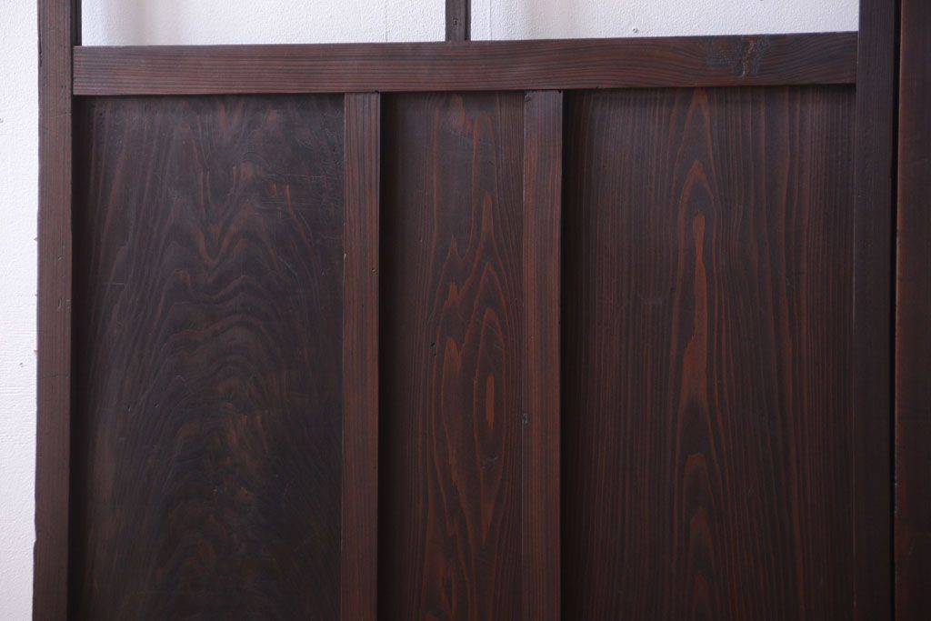 和製アンティーク　レトロなガラス戸2枚セット