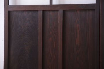 和製アンティーク　レトロなガラス戸2枚セット