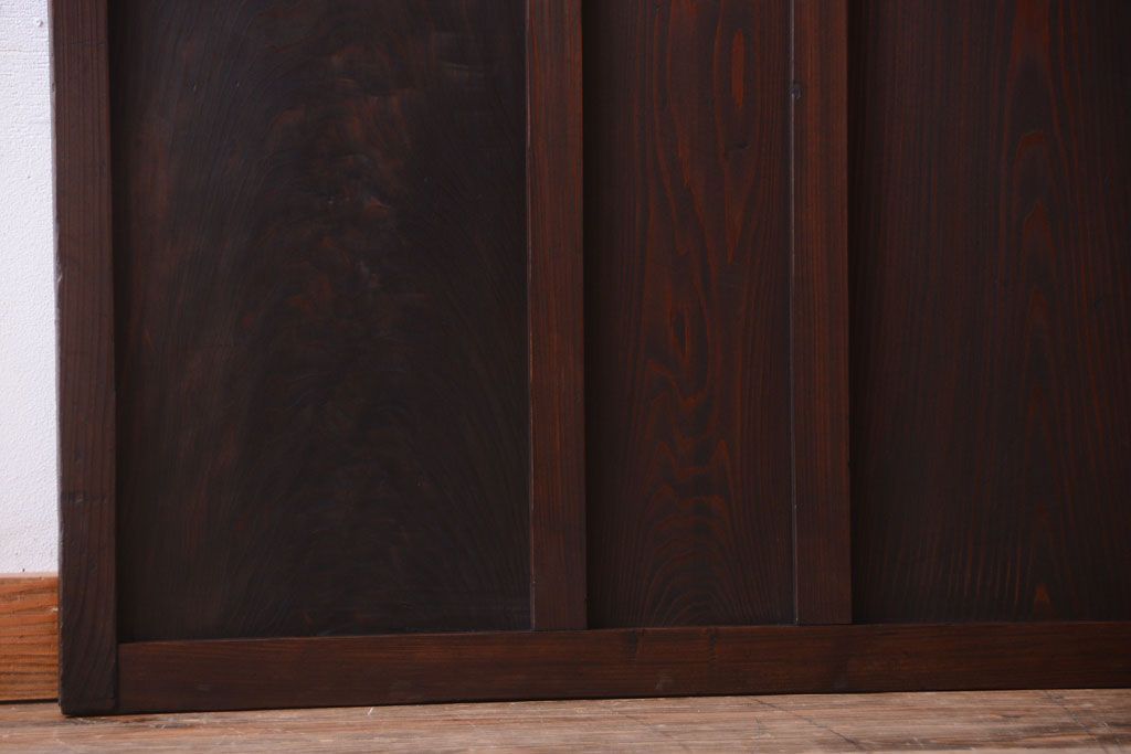 和製アンティーク　レトロなガラス戸2枚セット