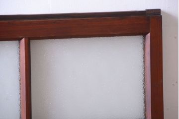 大正ロマン　当時物色ガラス入り!アンティークガラス戸2枚セット(窓)(1)