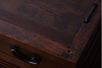 アンティーク家具　古民具・骨董　明治〜大正　古い木が味わい深い小ぶりな帳場箪笥