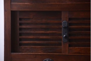 アンティーク家具　古民具・骨董　明治〜大正　古い木が味わい深い小ぶりな帳場箪笥