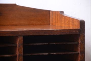 レトロ家具　昭和レトロ　象嵌入り!アンティーク書類棚(カルテケース)