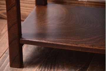 アンティーク雑貨　古民具・骨董　欅材玉杢!シンプルなサイドテーブル(花台)